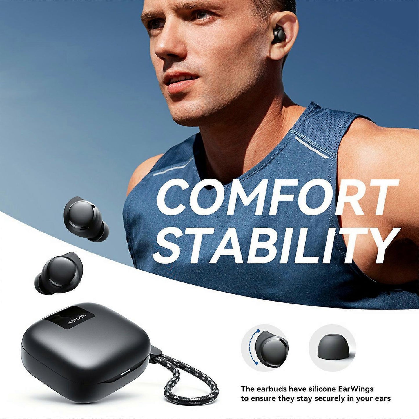 سماعات جويرووم JR-DB3 اللاسلكية, بلوتوث 5.4, وقت تشغيل حتى 32 ساعة - اسود | JOYROOM JR-DB3 Jdots Series True Wireless Earbuds – 32H Playtime – Black