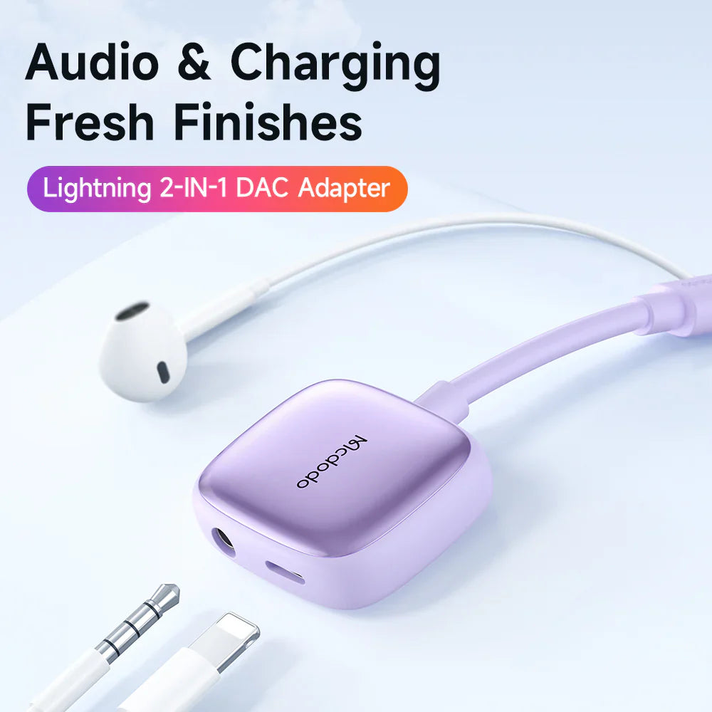 Mcdodo Lightning to Lightning and DC3.5 Digital Audio Cable - ماكدودو لايتنينج إلى لايتنينج وكابل الصوت الرقمي