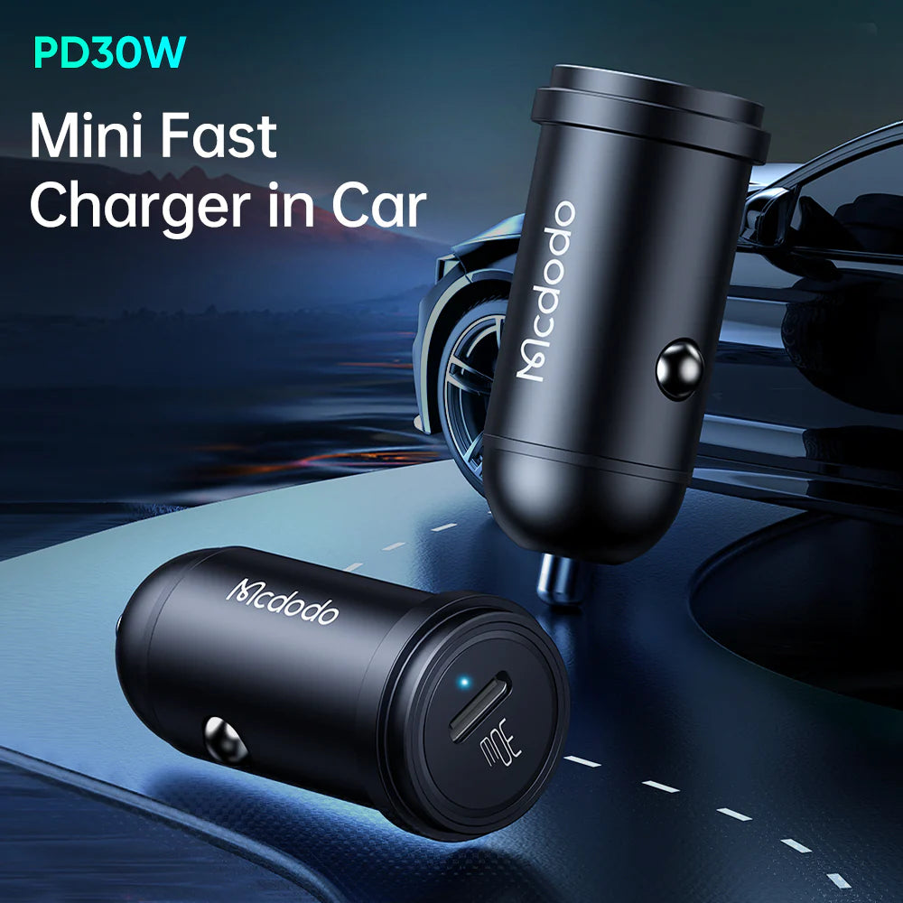 Mcdodo 30W USB C PD Fast Car Charger - شاحن سيارة يمنففذ يو اس بي سي سريع الشحن بقدرة 30 واط من مكدودو