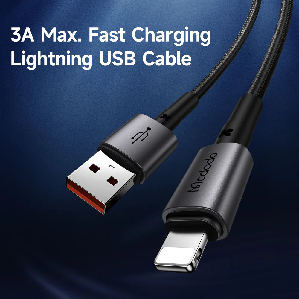 Mcdodo Lightning USB Data Cable 1.2m - كابل بيانات ماكدودو لايتنينج يو اس بي 1.2 متر