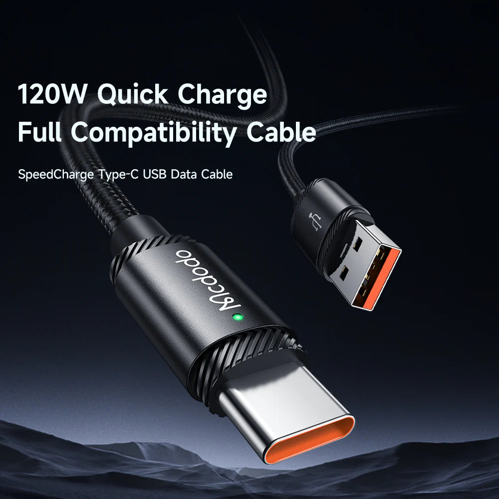 Mcdodo 120W Type-C USB Data Cable 1.5m - كيبل يو اس بي سي بقدرة 120واط وطول 1.5متر