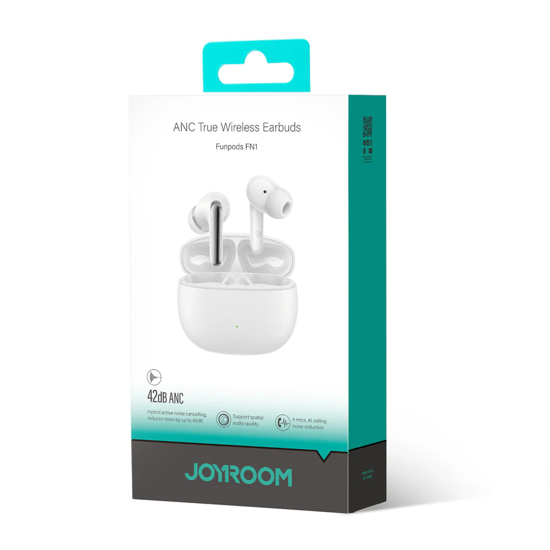 سماعات جويرووم JR-FN1 اللاسلكية بخاصية إلغاء الضوضاء, تشغيل حتى 35 ساعة | JOYROOM JR-FN1 ANC True Wireless earphones, 35H Playtime