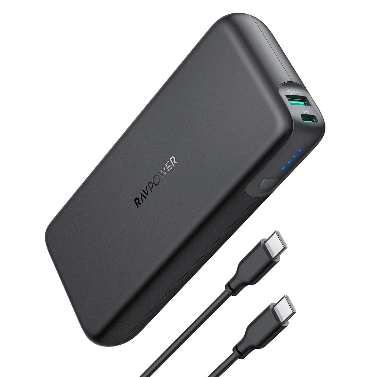 باور بانك بسعة 20 الف ميلي امبير بقدرة 60 واط من راف باور - RavPower 20000mAh PD Pioneer 60W 2-Port Power Bank