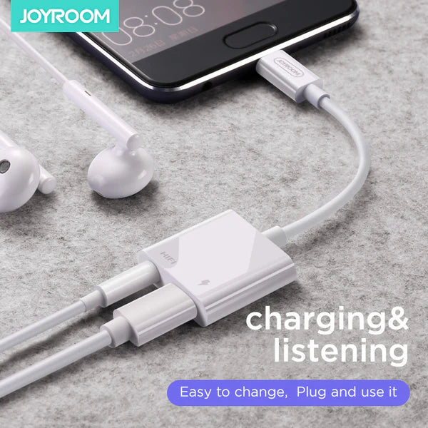 JOYROOM SH-C1 type-c to 3.5mm audio conversion cable/ type-c- محول صوت جوي روم تايب سي للشحن والموسيقى