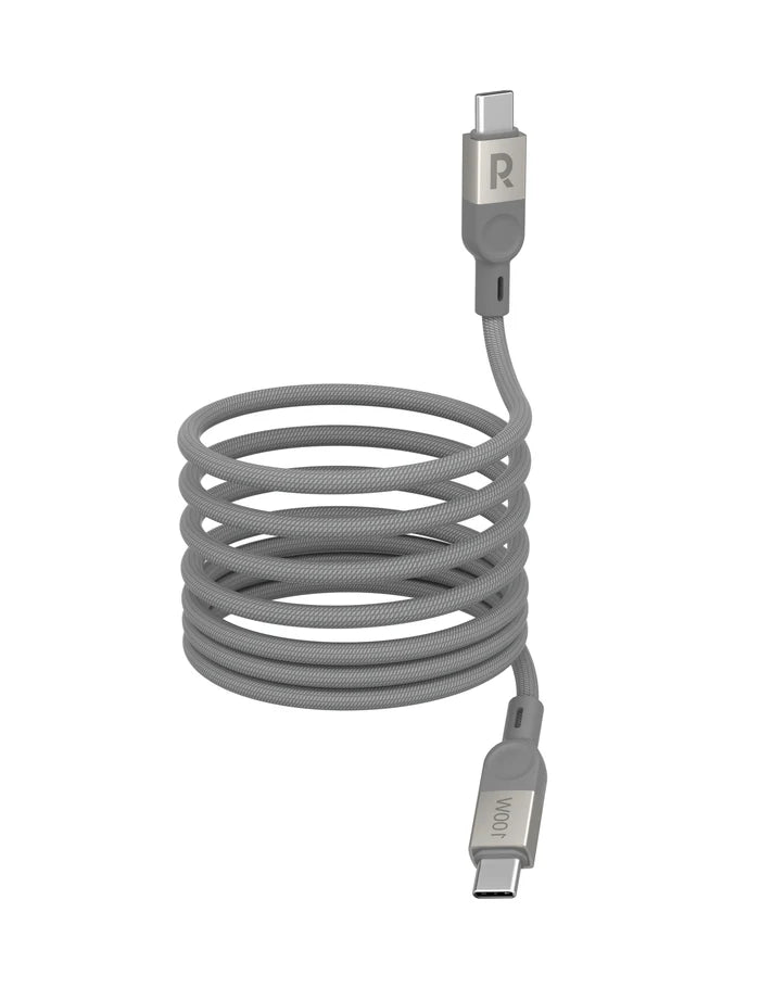 RAVPower RP-CB1039 100W Magnetic USB-C to USB-C Nylon Braided Cable - راف باور كابل مغناطيسي تايب سي إلى تايب سي بقوة 100 واط مجدول نايلون