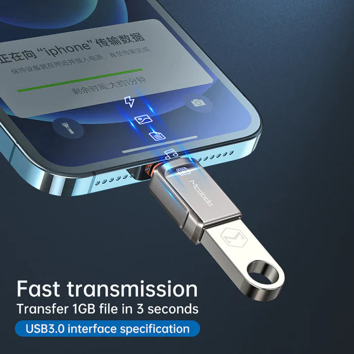 Mcdodo OTG USB-A 3.0 to Lightning Adapter - محول او تي جي يو اس بي أ الى لايتننغ من مكدودو