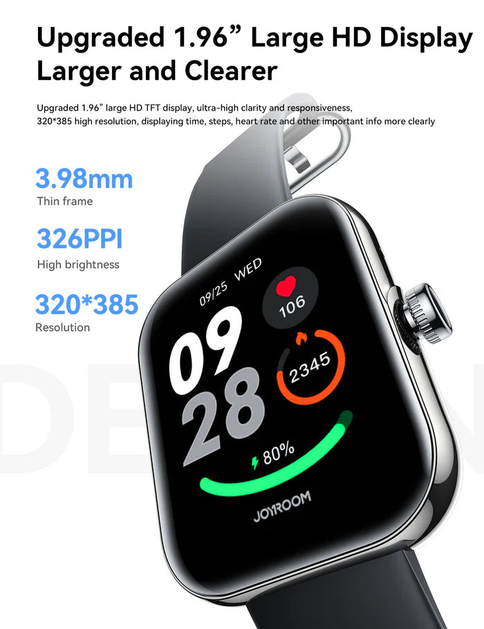 JOYROOM JR-FT5 Plus Smart Watch 1.96" with Bluetooth Calls - JOYROOM JR-FT5 Plus ساعة ذكية بشاشة 1.96 ومكالمات بلوتوث