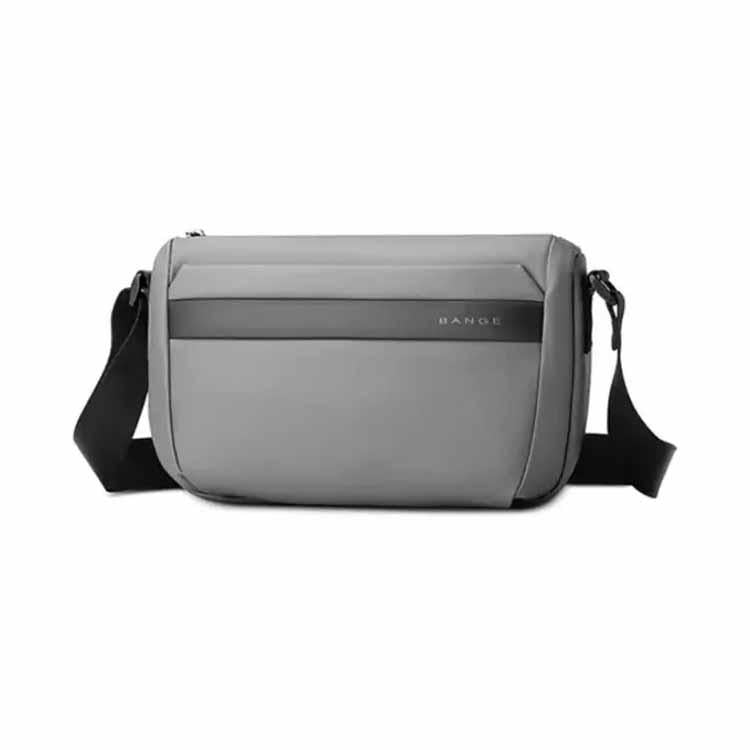 BANGE Men Crossbody Bag Waterproof Simple Business Bag - Gray | حقيبة كتف بانج للرجال مقاومة للماء, تصميم بسيط للاعمال والرحلات - رصاصي