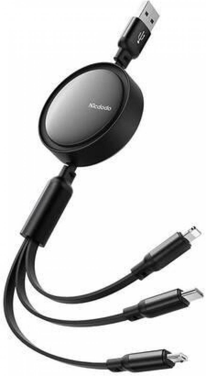 Mcdodo 3 in 1 USB to USB-C / Lightning / Micro USB Cable 3.5A 1.2m - كيبل 3 في 1 من يو اس بي الى يو اس بي سي /لايتننغ / مايكرو يو اس بي بطول 1.2متر