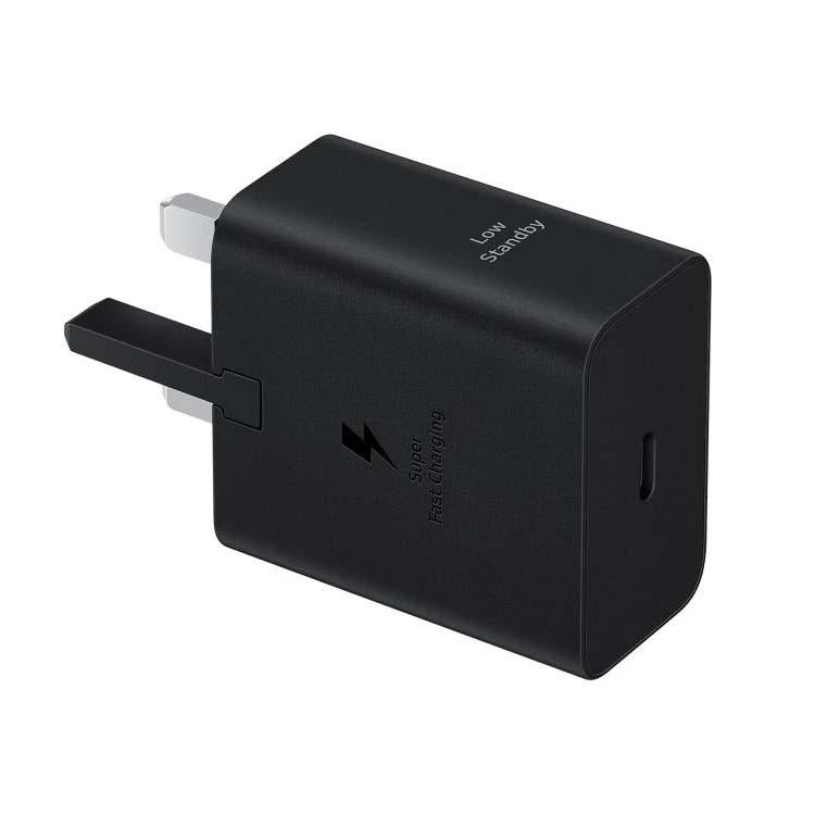 شاحن سامسونج بقدرة 45 واط مع كيبل تايب سي بطول 1.8 متر - اسود | Samsung Travel Adapter 45W 3-Pin with 1.8M USB-C to USB-C Cable – Black
