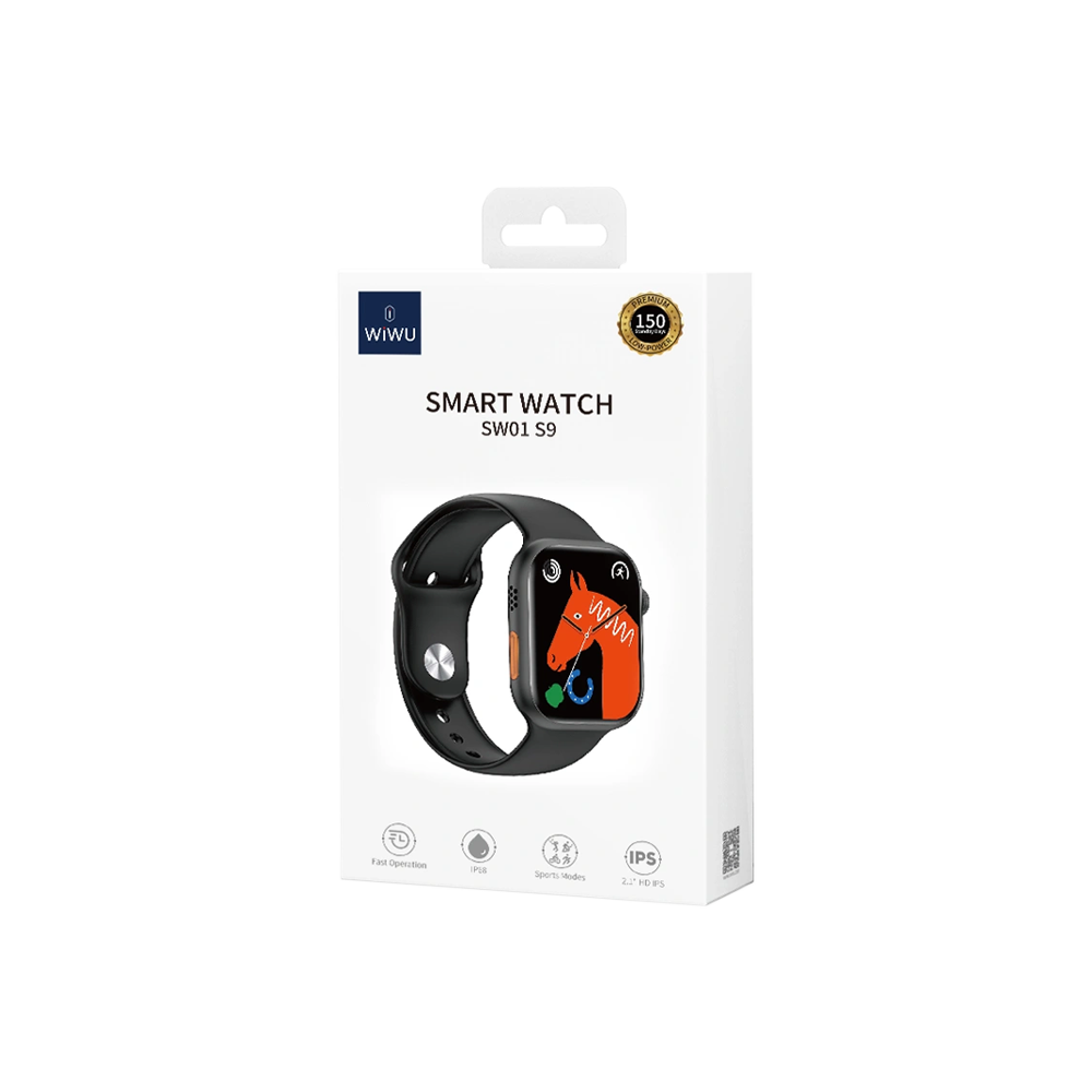 ساعة ويوو SW01 S9 الذكية اللاسلكية بتقنية البلوتوث | WiWU Smart Watch SW01 S9 Wireless Bluetooth Watch