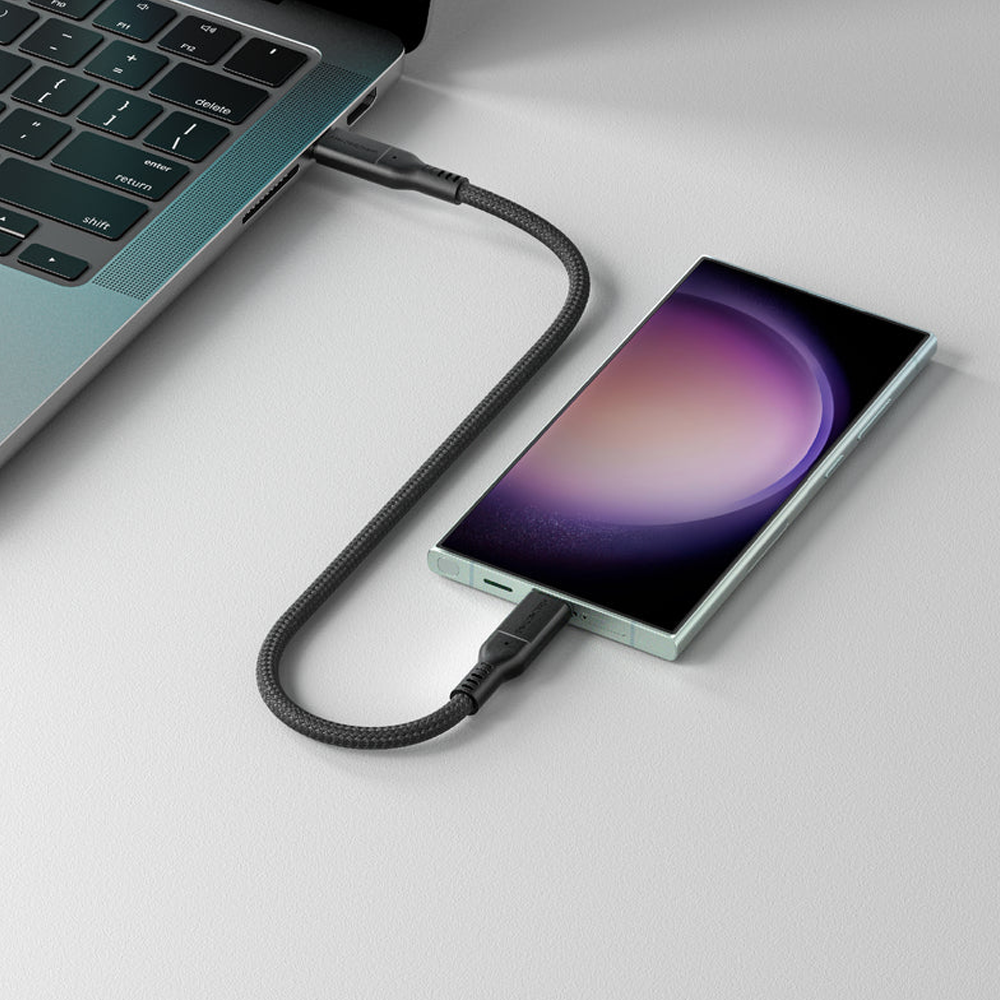 كيبل اميزنك ثنك ثاندر برو يو اس بي سي الى يو اس بي سي بقدرة 240 واط - اسود | AMAZINGTHING Thunder Pro 240W Type-C to Type-C Cable (USB 3.2 Gen2 – 20Gbps) – Black