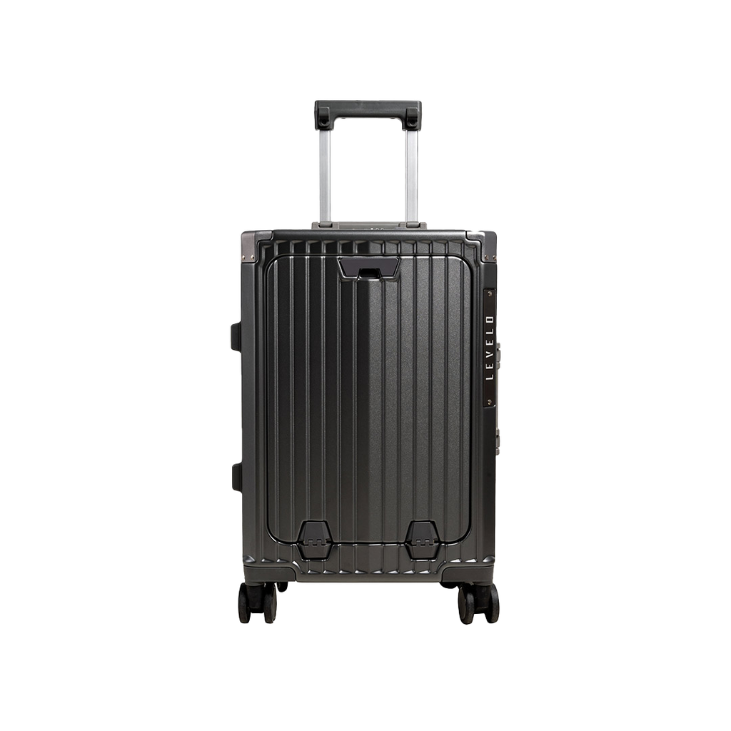 حقيبة سفر ليفيلو روم رولرز 20" مصنوعة من الالمنيوم مع منافذ يو اس بي اي ويو اس بي سي | Levelo RoamRollers 20" Travel Luggage with Aluminum Body Material, USB-A & USB-C Output Ports