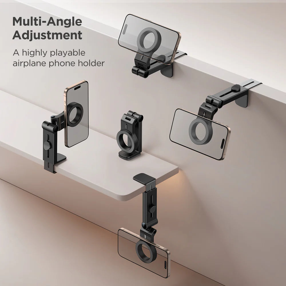 حامل هاتف مغناطيسي للسفر متعدد الاستخدامات من جويرووم - اسود | JOYROOM JR-ZS365 Magnetic Clamp Phone Holder – Black