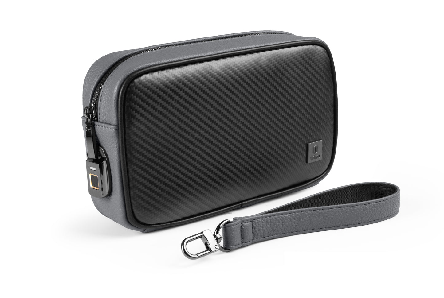حقيبة ويوو ماستر كاربون ببصمة الاصبع الذكية, تصميم كاربون فاخر | WiWU Master Carbon Smart Fingerprint Personal Bag - Carbon Design