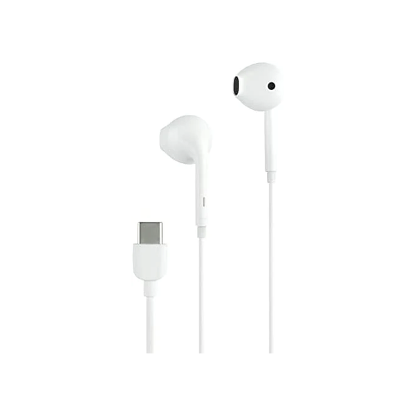 Cellularline Wired Capsule Headphones with Cable and Built-in Microphone USB-C Port - سماعات الرأس السلكية مع مايكرفون من سيليلار لاين