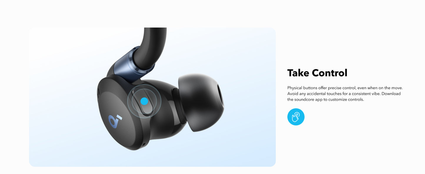 سماعات انكر ساوندكور سبورت X20 ANC داخل الاذن مقاومة للماء | Anker SoundCore Sport X20 ANC In-Ear Bluetooth Wireless Earbuds