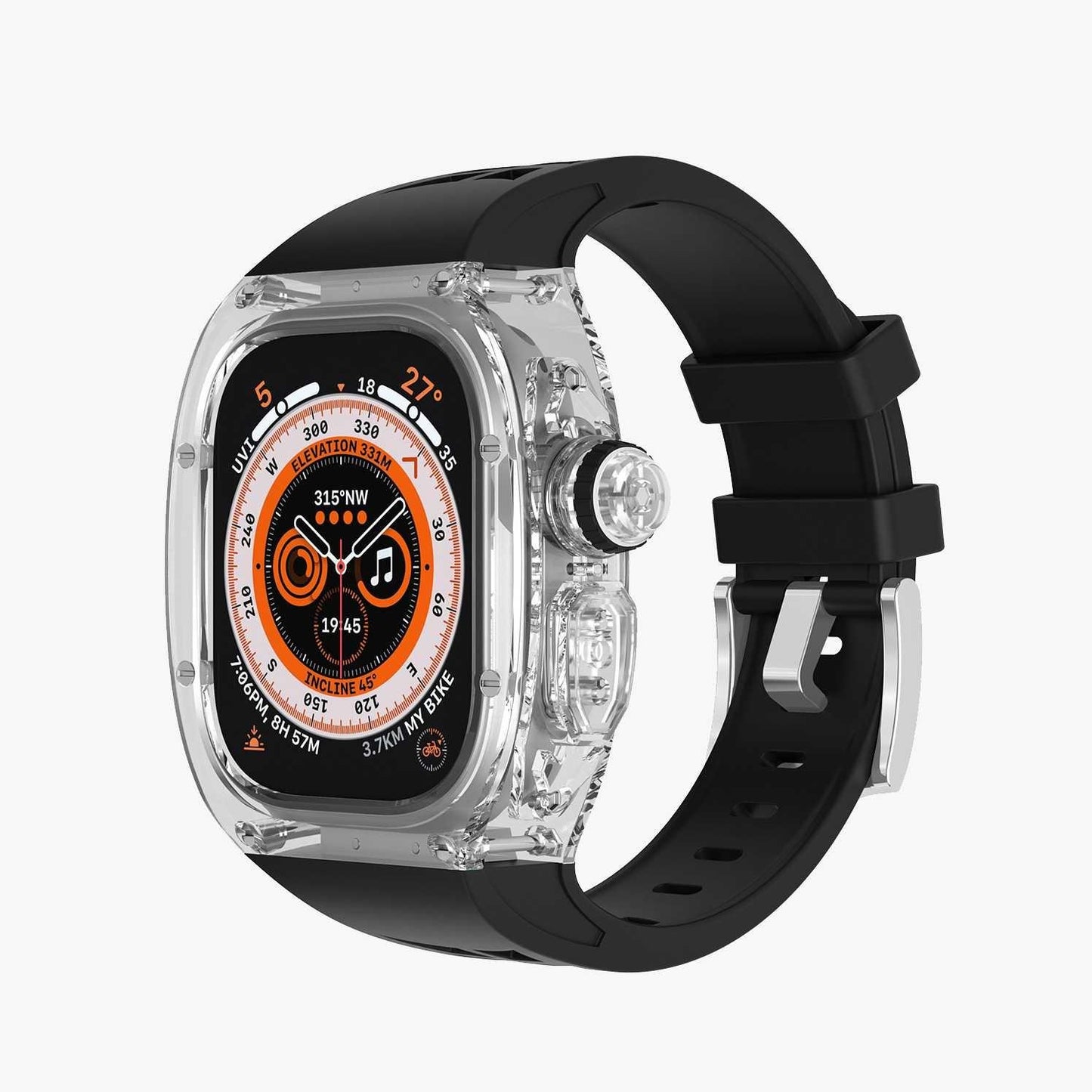 حزام سيليكون مع غطاء حماية من جرين لايون للساعات الذكية بحجم 49 ملم  | Green Lion La Royal Silicone Strap Case Watch 49mm