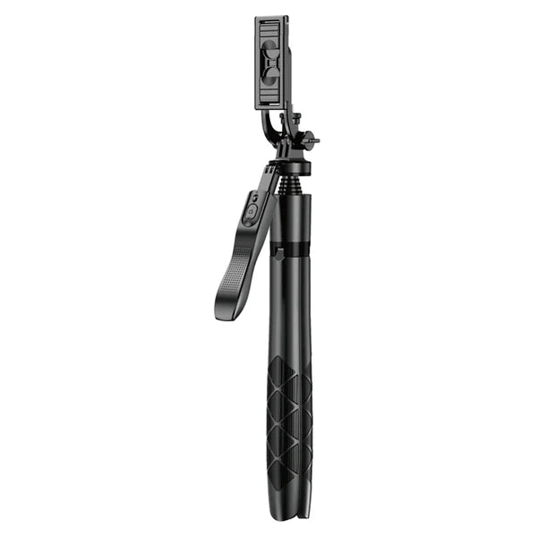 WiWU Krinal Tripod Selfie Stick - عصى سيلفي مع فلاش لايت امامي الأضافة الى ريمونت تحكم يصل طول ذراع السيلفي الى 153سم