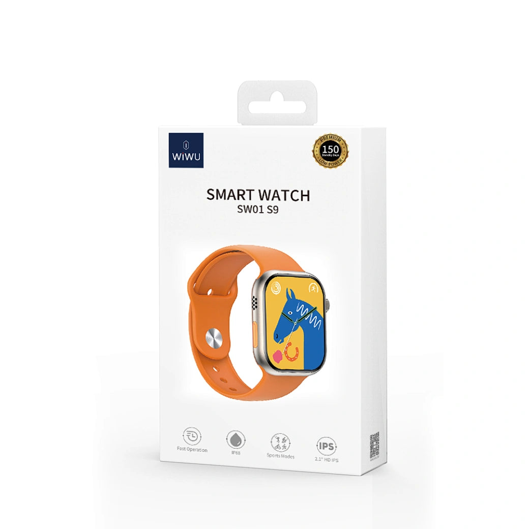 ساعة ويوو SW01 S9 الذكية اللاسلكية بتقنية البلوتوث | WiWU Smart Watch SW01 S9 Wireless Bluetooth Watch
