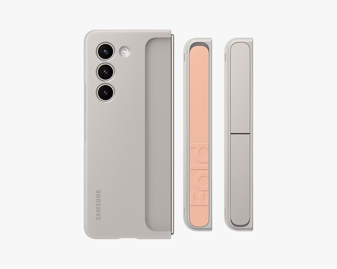 Samsung Galaxy Z Fold 5 Standing Case with Strap - سامسونج جراب جالاكسي اوفيشال قائم مع حزام لهاتف زد فولد 5