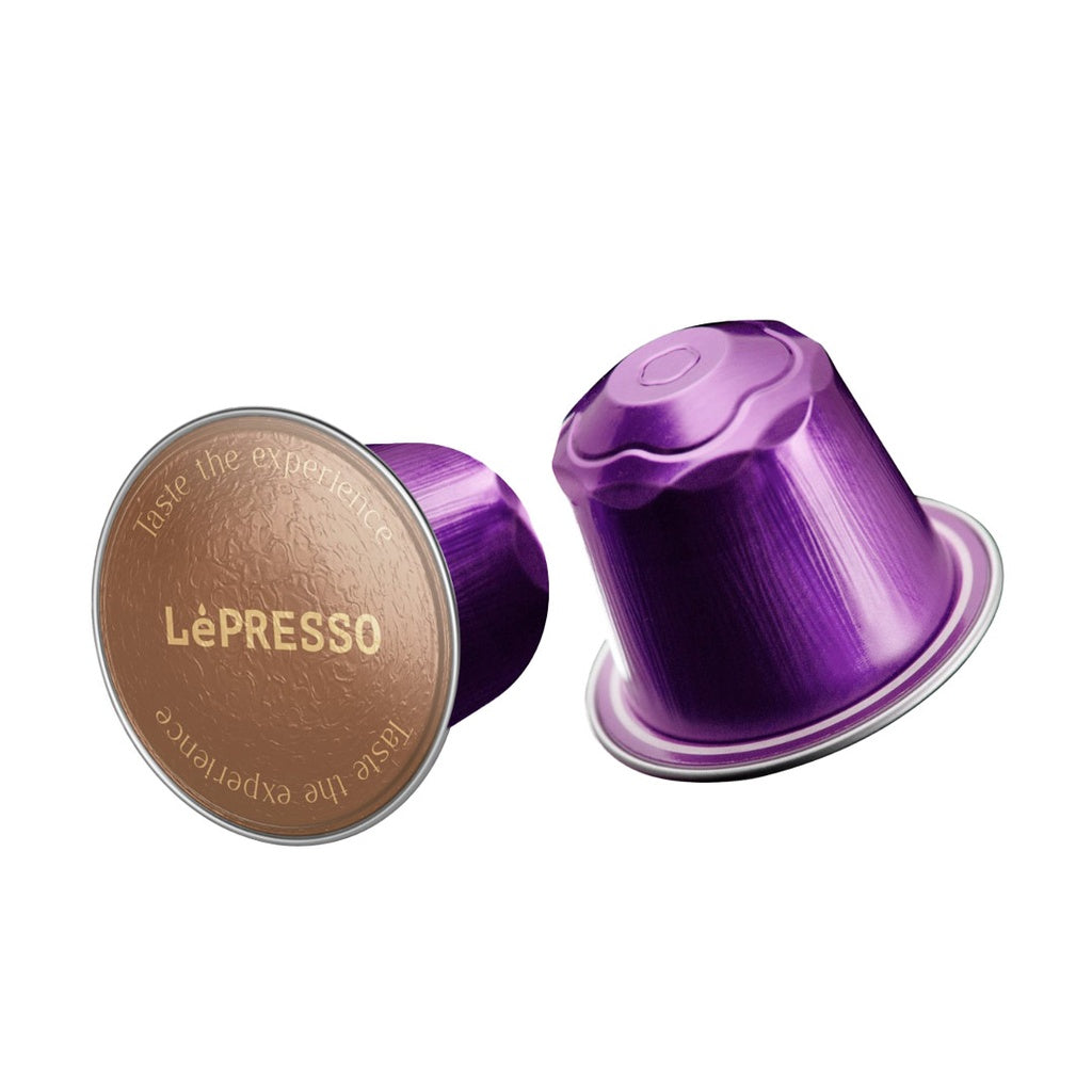 LePresso Intenso Aluminum Capsules for Nespresso 10 Pack - كبسولات LePresso Intenso ألمنيوم لنسبريسو - 10 قطع