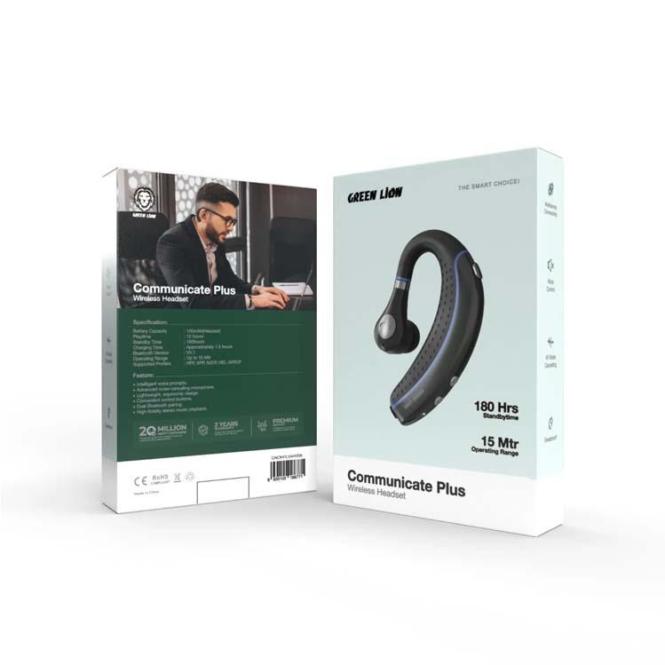 سماعة جرين لايون كوميونيكيت بلاس اللاسلكية - اسود | Green Lion Communicate Plus Wireless Headset – Black