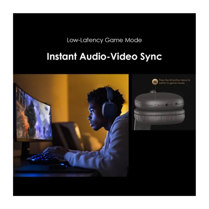 Oraimo BoomPop Lite ENC Over-Ear Wireless Headphones - سماعات أورايمو بومبوب لايت سلكية ولاسلكية بصوت غامر