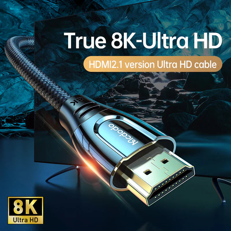Mcdodo 8K HDMI to HDMI 2.1 Cable 2m - 8k كيبل ماكدودو اتش دي ام اي إلى اتش دي ام اي 2.1 بطول 2 متر