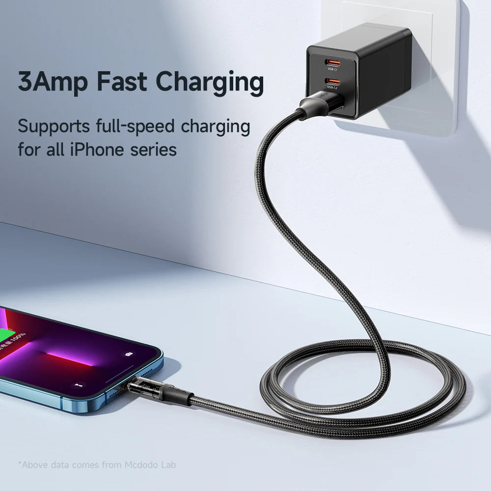 Mcdodo Lightning Transparent Data Cable - ماكدودو كابل بيانات شفاف لايتنينج