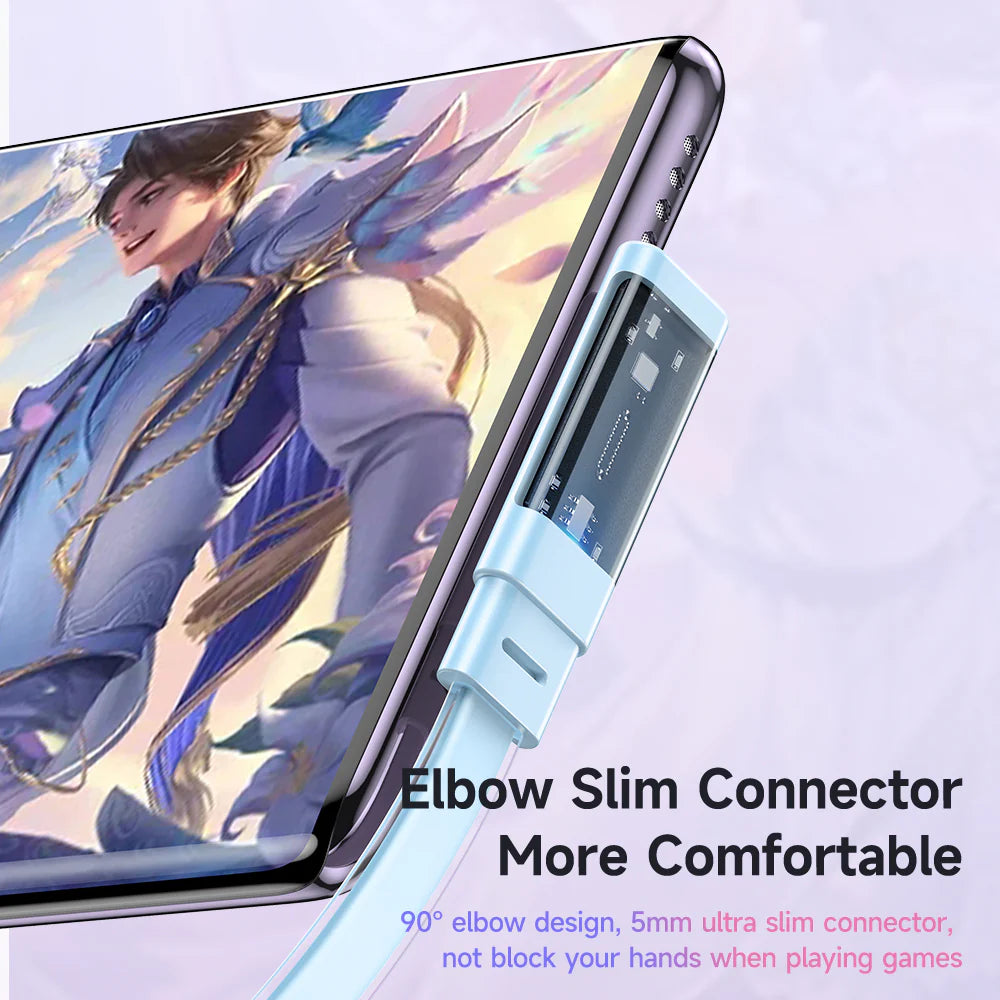 Mcdodo 6A Type-C Super Charge 90 Degree Data Cable with LED 1.2m - كيبل بيانات للشحن السريع تايب سي مع ليد بطول 1.2 متر من مكدودو