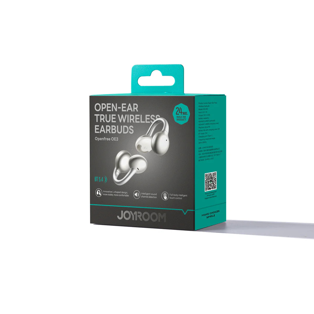 سماعات جويرووم JR-OE3 كليب اون مفتوحة الاذن, بلوتوث 5.4 مع 25 ساعة تشغيل | JOYROOM JR-OE3 Clip-On Open-Ear Bluetooth 5.4 Earbuds – 25H Playtime