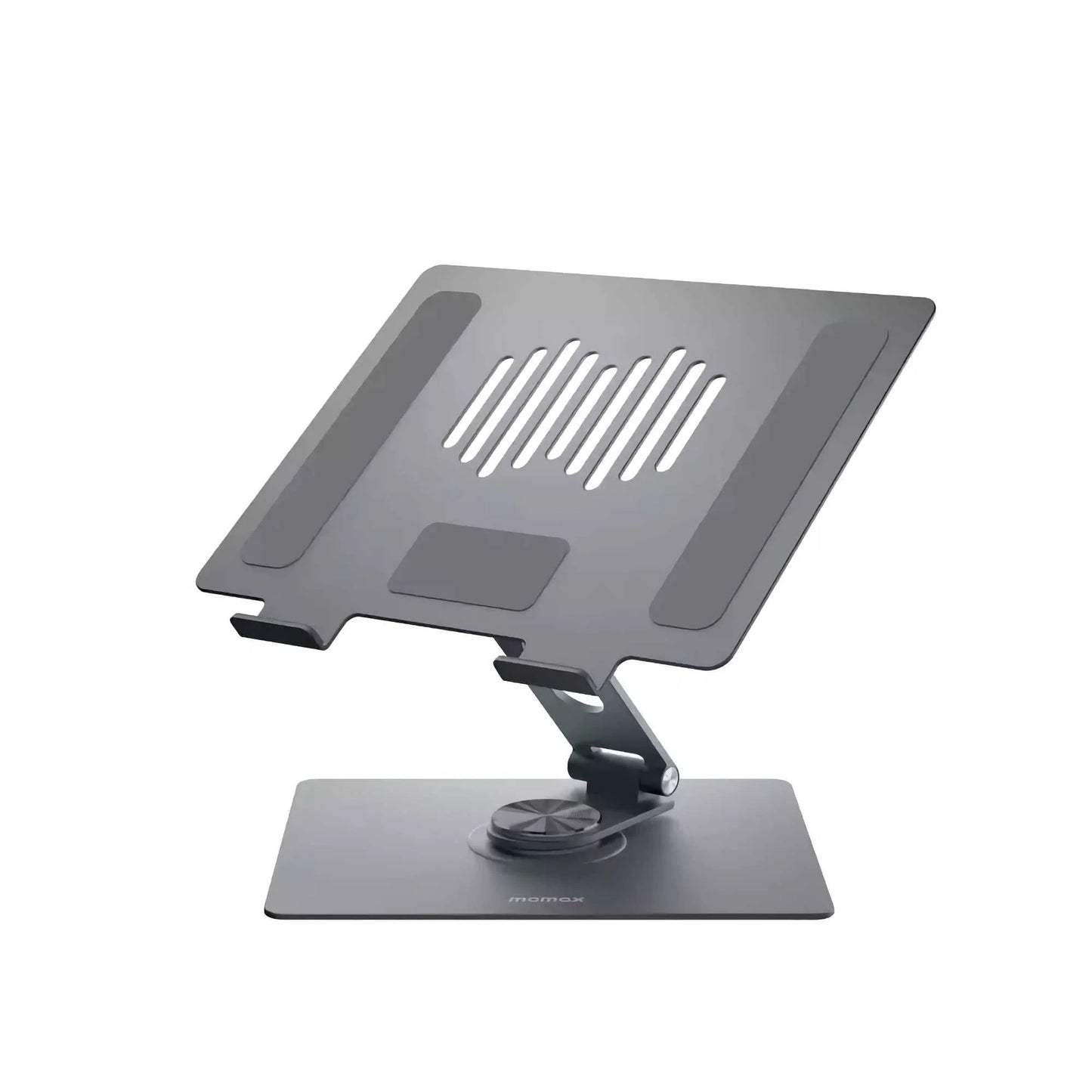Momax Foldable & Rotatable Laptop Stand, Supports up to 17″ - حامل لابتوب موماكس, دوار وقابل للطي, دعم حتى 17 بوصة