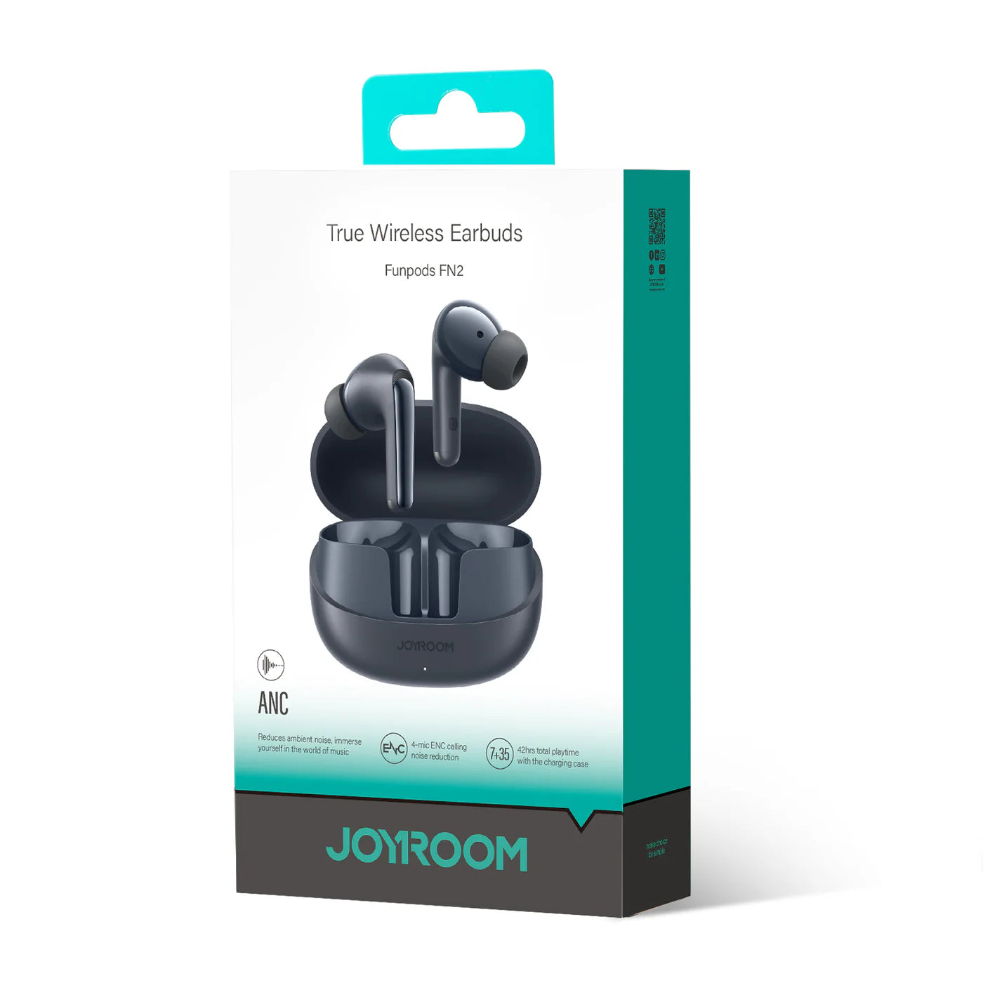 سماعات جويرووم JR-FN2 اللاسلكية مع خاصية الغاء الضوضاء, تشغيل حتى 42 ساعة | JOYROOM JR-FN2 True Wireless Earbuds ANC, 42H Playtime