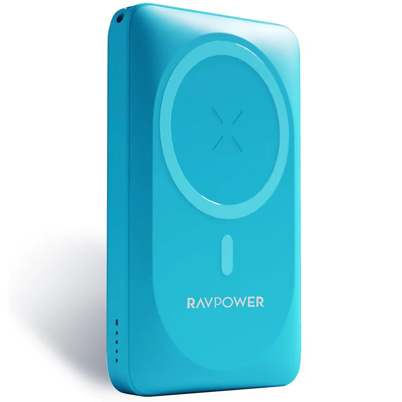باور بانك باك سيف بسعة 10الف ملي امبير بقدرة 20 واط- RAVPOWER 10000mAh Magsafe Magnetic Wireless Power Bank