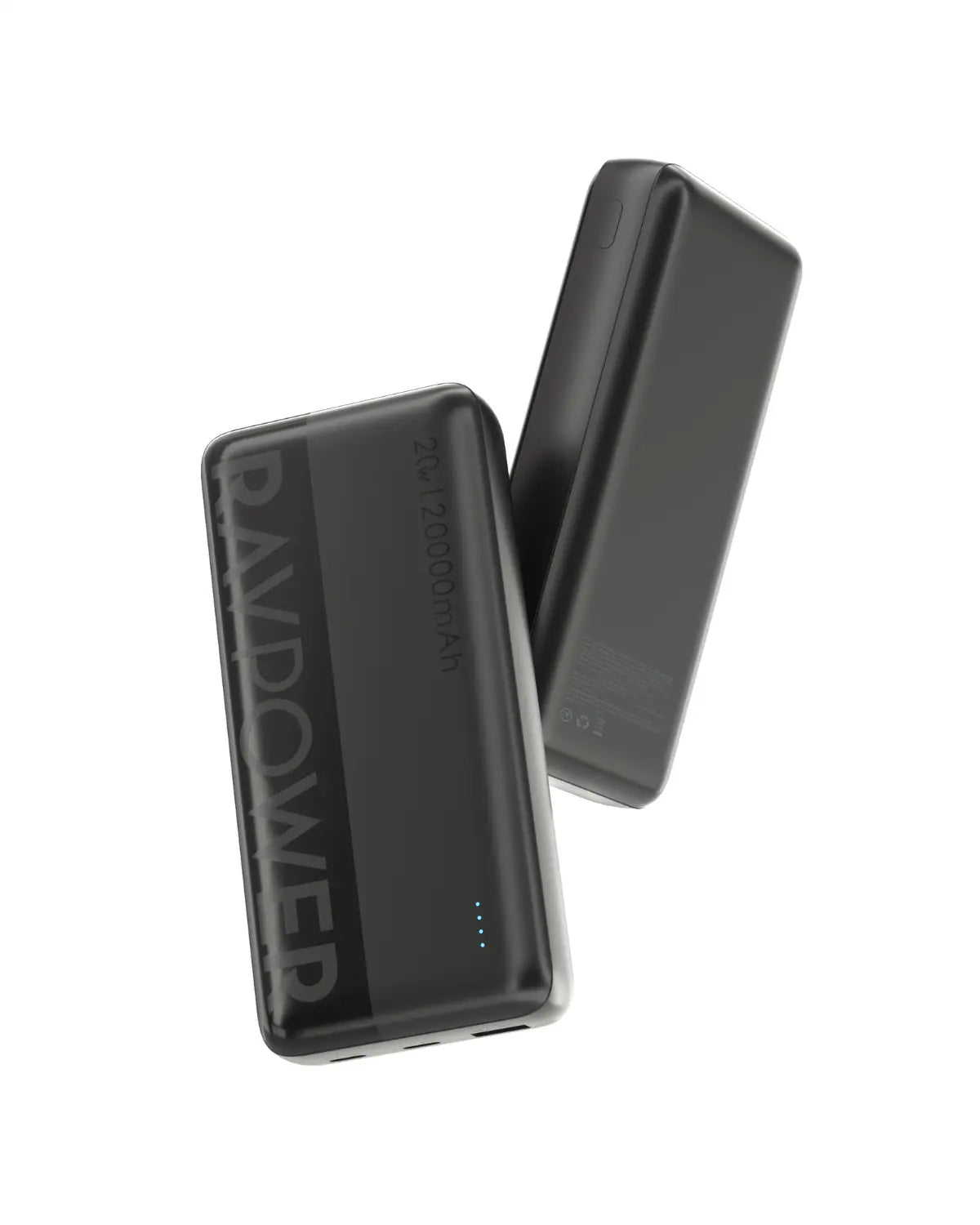 باور بانك راف باور PB1229 بسعة 20,000 مللي امبير وبقدرة شحن 22.5 واط SCP و 20 واط PD - اسود | RAVPower RP-PB1229 20000mAh Power Bank – 22.5W SCP & 20W PD Fast Charging – Black