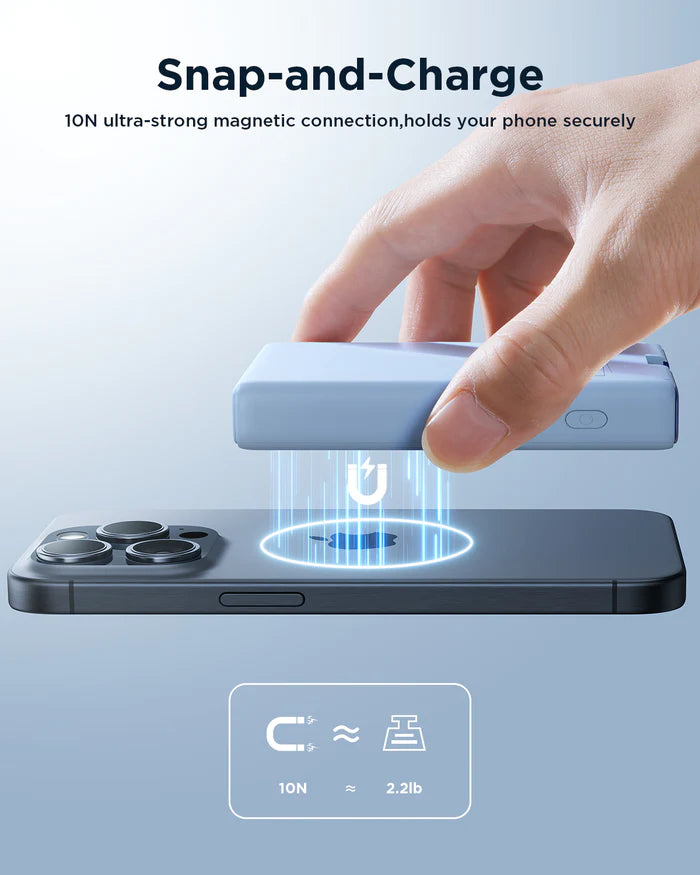 Joyroom JR-PBM01 10000mAh 20W Power Bank with Wireless Charging - باور بانك بسعة 10000ميلي أمبير وبقدرة 20واط مع شحن لاسلكي من جويروم