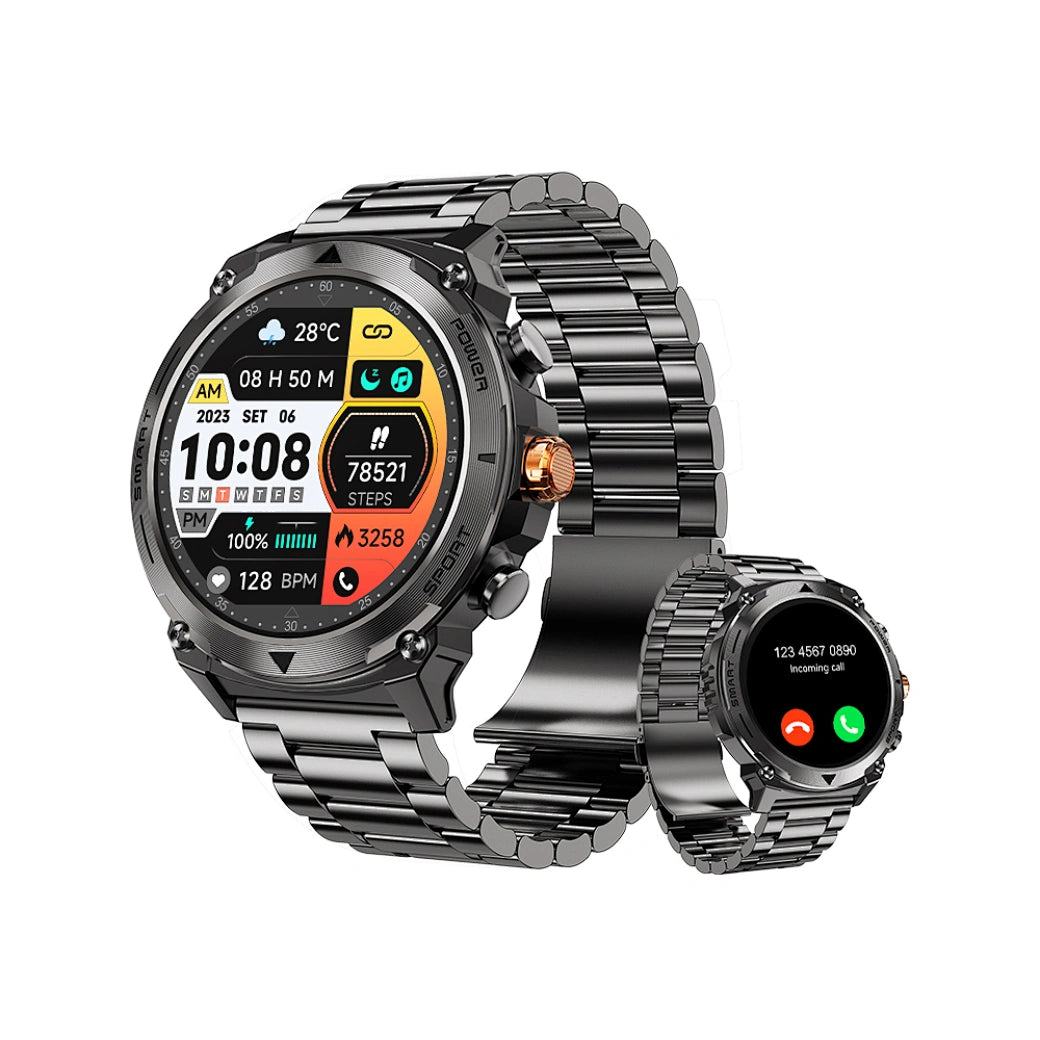 WiWU SW03 Smart Watch – 1.43" AMOLED, IP68 Waterproof - ساعة ويوو الذكية 1.43 بوصة، مقاومة للماء IP68
