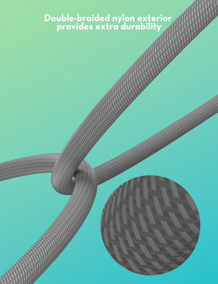 RAVPower RP-CB1039 100W Magnetic USB-C to USB-C Nylon Braided Cable - راف باور كابل مغناطيسي تايب سي إلى تايب سي بقوة 100 واط مجدول نايلون