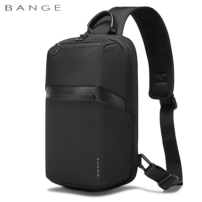 BANGE Multi-functional Men's Oxford Crossbody Anti-theft Shoulder Chest Bag with USB Port | حقيبة كتف رجالية من بانجي متعددة الاستعمالات ومقاومة للماء, مع منفذ يو اس بي
