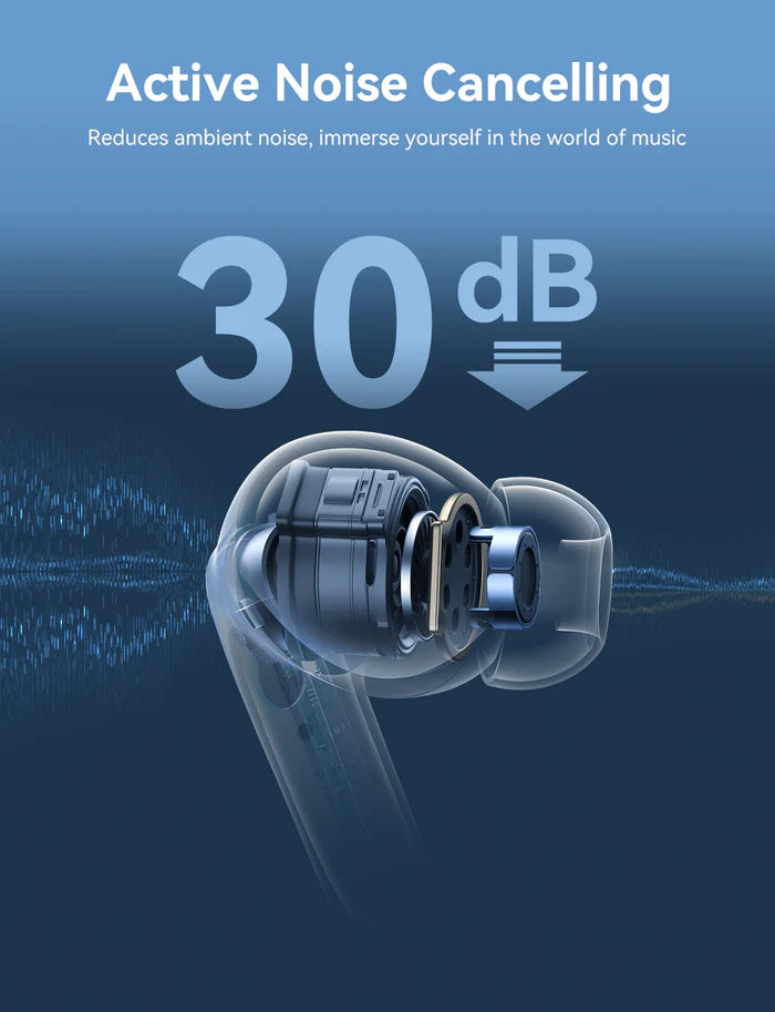 سماعات جويرووم JR-FN2 اللاسلكية مع خاصية الغاء الضوضاء, تشغيل حتى 42 ساعة | JOYROOM JR-FN2 True Wireless Earbuds ANC, 42H Playtime