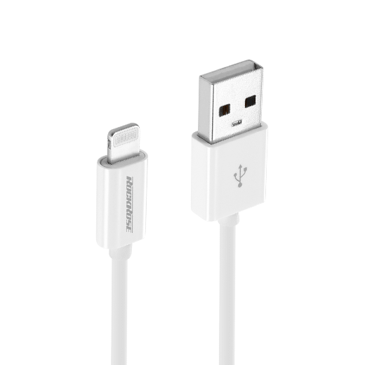 RockRose Zeta USB to Lightning Cable Fast Charging 2.4A 1m - كابل روك روز زيتا يو اس بي إلى لايتننع – شحن سريع 1 متر –