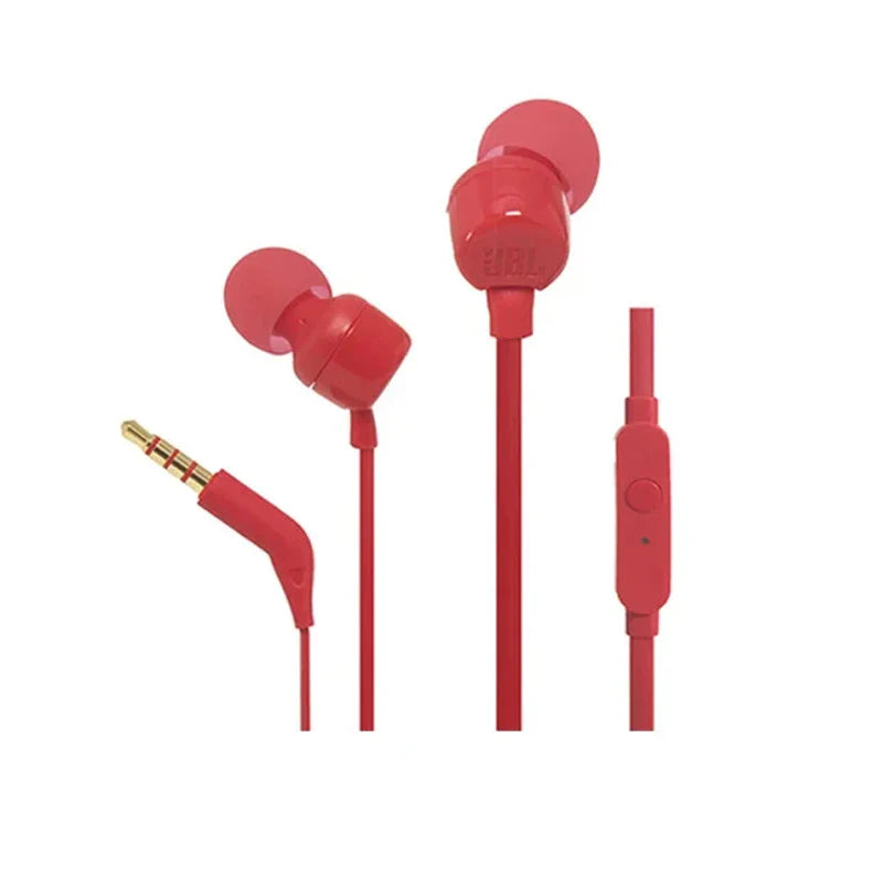 JBL Wired Universal In-Ear Headphone with Remote Control and Microphone - سماعة الاذن السلكية تي 110 من جي بي ال مع جهاز تحكم عن بعد وميكروفون