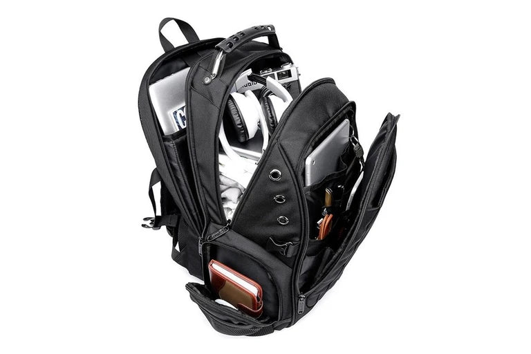 حقيبة ظهر بانجي 1905 بسعة 35 لتر مضادة للسرقة ومقاومة للماء مع منفذ يو اس بي | BANGE BG1905 35L Anti-Theft Waterproof Laptop Backpack, With UAB Port