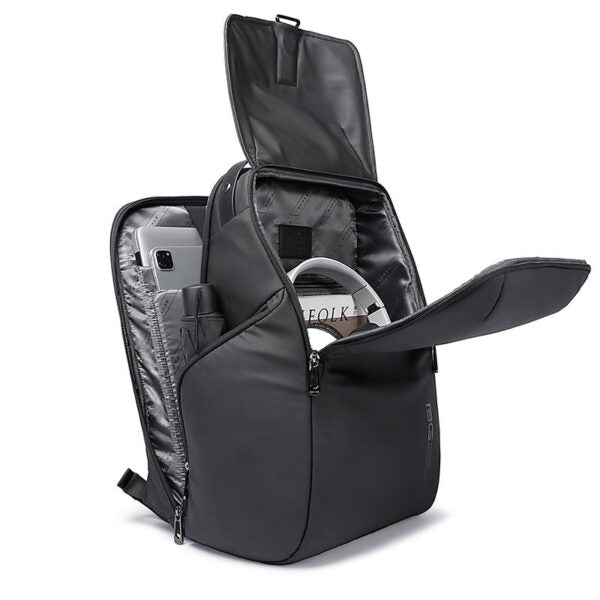 حقيبة بانجي 2581 بريميوم مضادة للسرقة ومقاومة للماء - اسود | BANGE 3581 Premium Quality Anti-Theft Backpack – Black