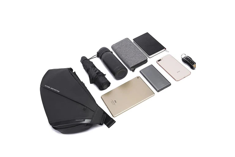 BANGE Men’s Epithelium Coating Waterproof Chest Crossbody Bag | حقيبة صدر رجالية من بانجي, بطلاء ايبيثيليوم مقاوم للخدوش والماء