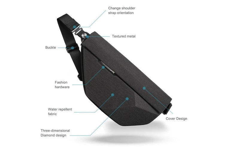 حقيبة كتف بانج ايس بتصميم قابل للتوسع وجيوب متعددة | BANGE Ace Expandable Sling Bag with Multi-Compartment Storage