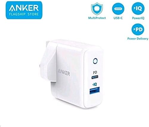 شاحن انكر باور بورت بقدرة 20 واط منفذين يو اس بي و15 واط يو اس بي أ - Anker PowerPort PD+ 2 20W 2-Port USB-C & 15W USB- A