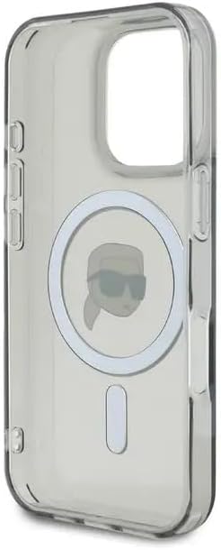 Karl Lagerfeld MagSafe IML Hard Case with Karl Head for iPhone 16 Pro Max – Black | كفر كارل لاغرفيلد صلب بتقنية IML ودعم ماج سيف لهاتف ايفون 16 برو ماكس - اسود