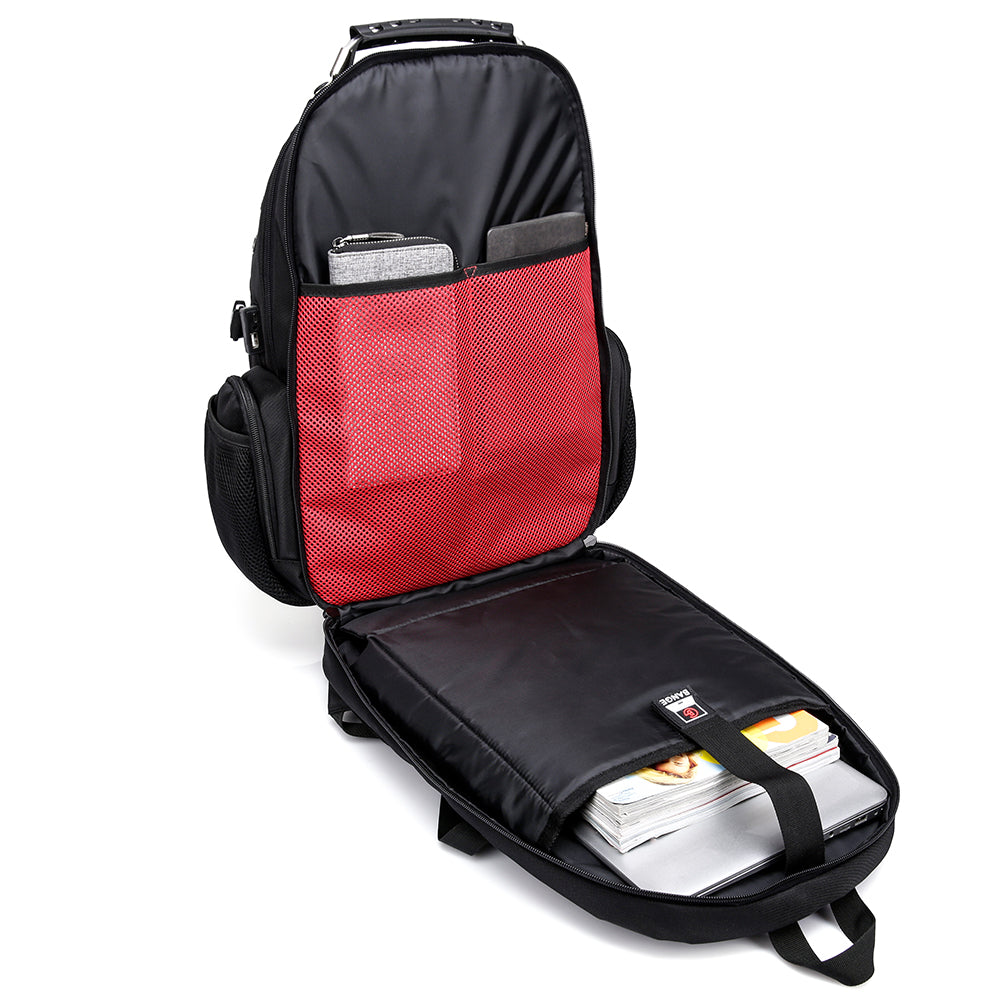 حقيبة ظهر بانجي 1903 للاعمال واللابتوب, مقاومة للماء ومضادة للسرقة مع منفذ يو اس بي | BANGE 1903 Waterproof Anti-Theft Business Laptop Backpack with USB Charging